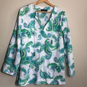 Jones New York Paisley Hamptons Tunic